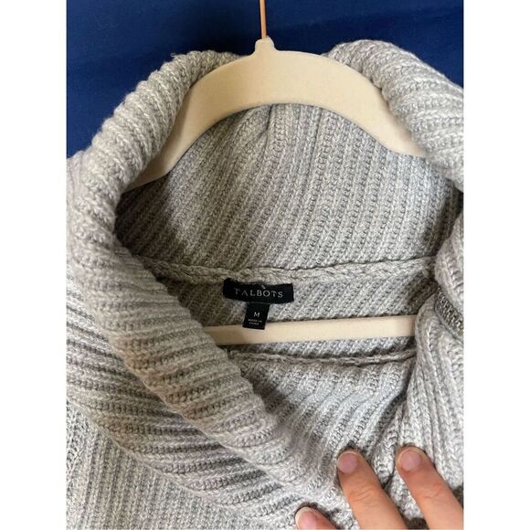 Talbots Grey Zipper Sweater M - Picture 6 of 8